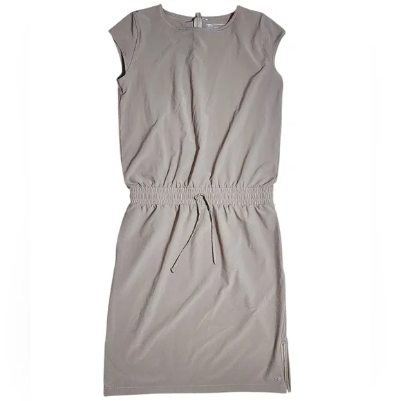 Albion Fit Going Places Midi Dress Tan Size Medium - Picture 4 of 12